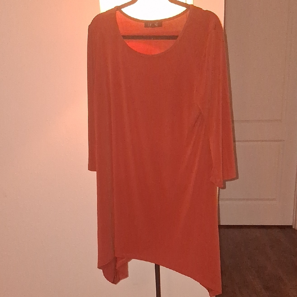 Women's Orange Asymmetrical Top